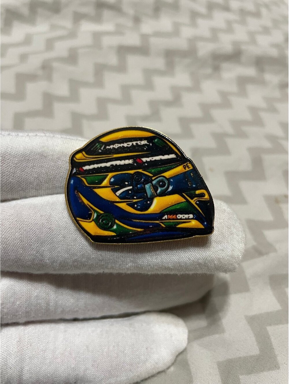 Lewis Hamilton Brazil gp 2023 race helmet enamel pin brooch anime formula1 f1